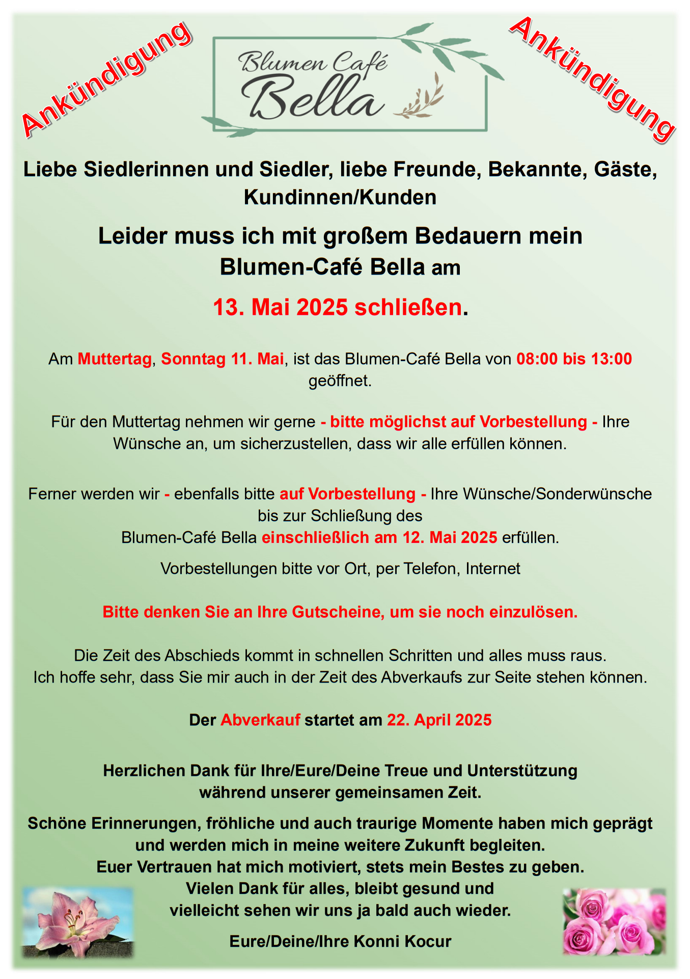 Öffnungszeiten